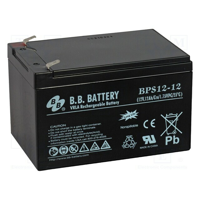 B.B. Battery Re-battery: acid-lead; 12V