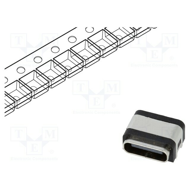 GCT Connector: USB C; socket; SMT