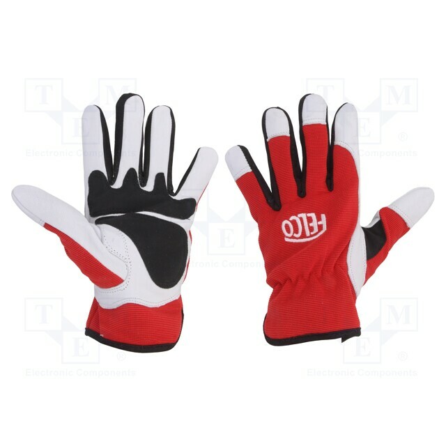 Protective gloves; Size: M; leather,spandex