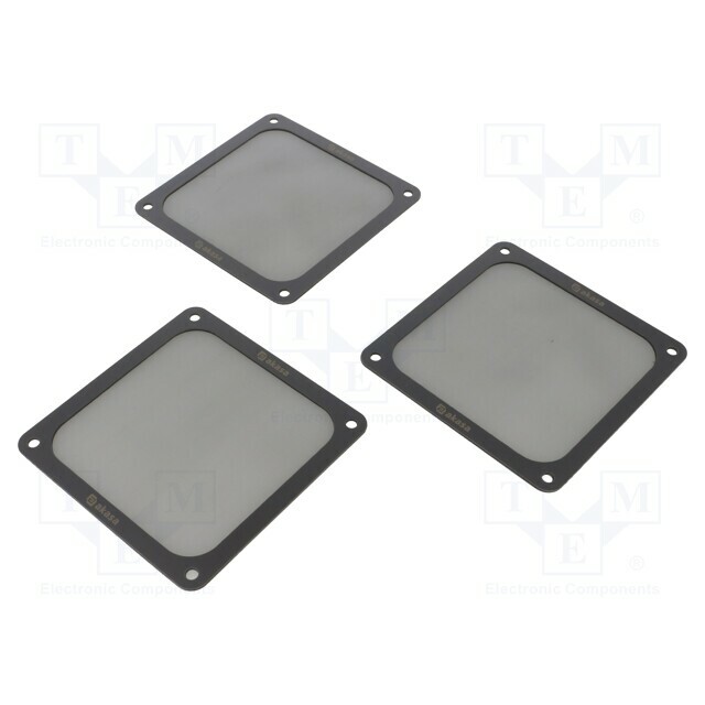 Filter; plastic; Akasa; 3pcs; Ø120mm; black
