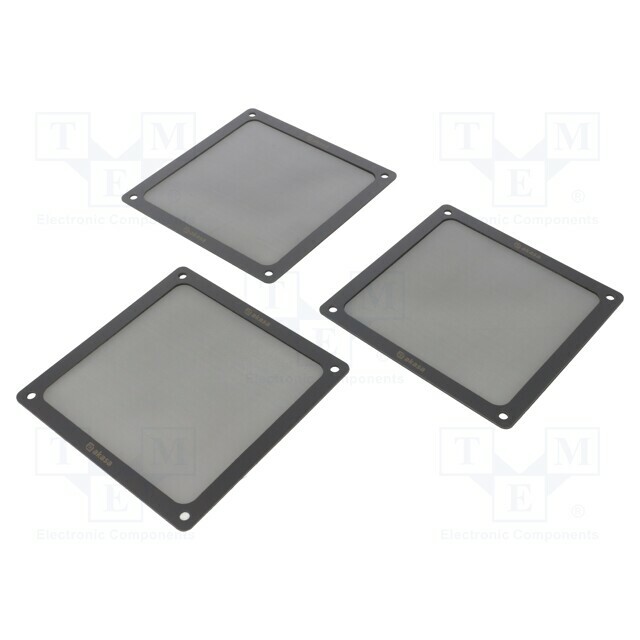 Filter; plastic; Akasa; 3pcs; Ø140mm; black
