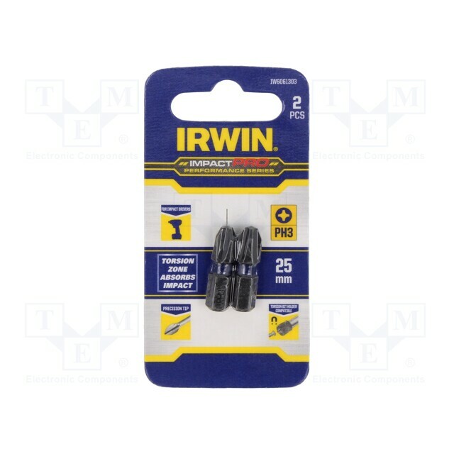 IRWIN Screwdriver bit; Phillips; PH3; 1/4&quot