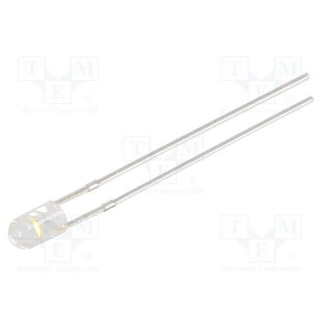 OPTOSUPPLY LED; white warm; 3mm; 2180÷3000mcd