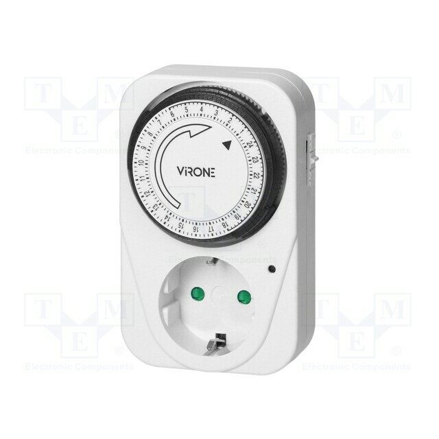 VIRONE Programmable time switch; 15min÷24h; 230VAC/16A