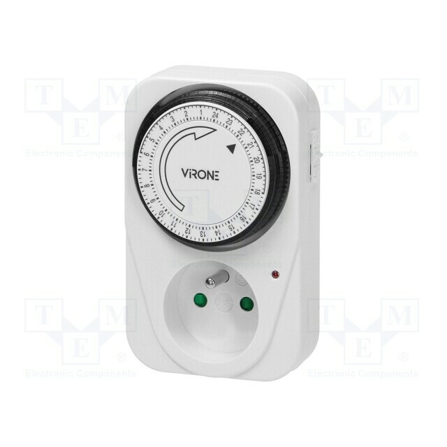 VIRONE Programmable time switch; 15min÷24h; 230VAC/16A