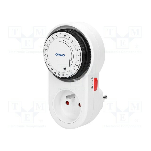 ORNO Programmable time switch; 15min÷24h; 230VAC/16A
