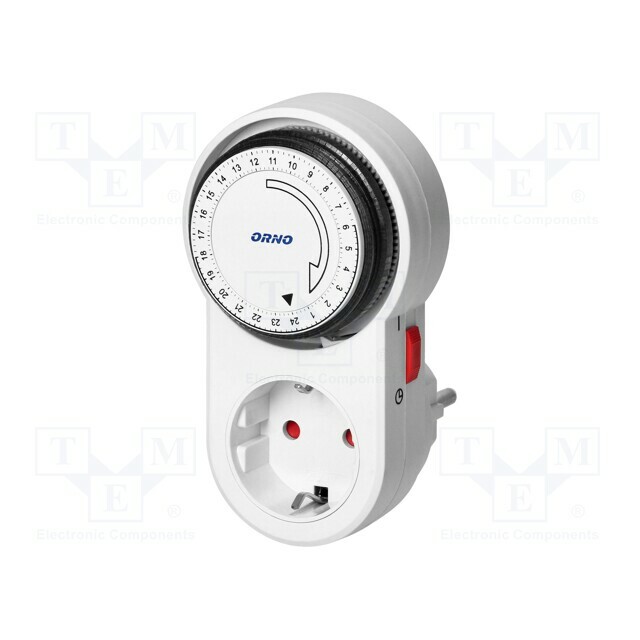 ORNO Programmable time switch; 15min÷24h; 230VAC/16A