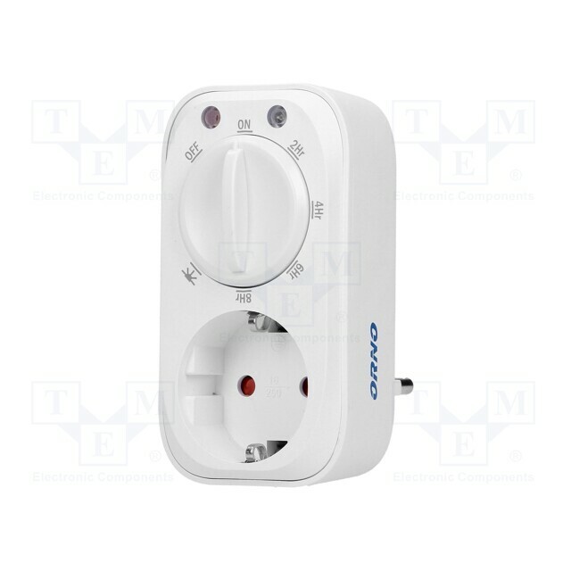 ORNO Programmable time switch; 2h÷8h; 230VAC/16A