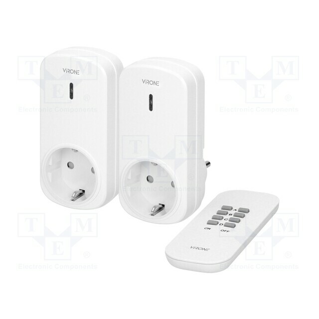 VIRONE Power socket; plug-in; 230VAC; IP20