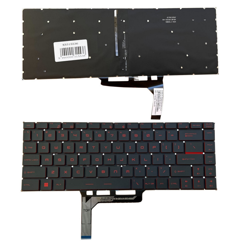 Keyboard MSI GF63 with red backlit