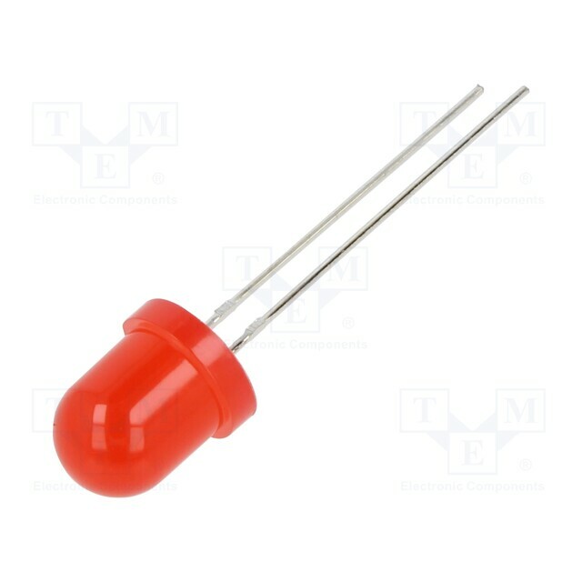 OPTOSUPPLY LED; red; 8mm; 1120÷1560mcd; 30°