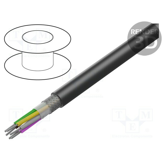 HELU Wire; LiYCY UL; 3x26AWG; shielded