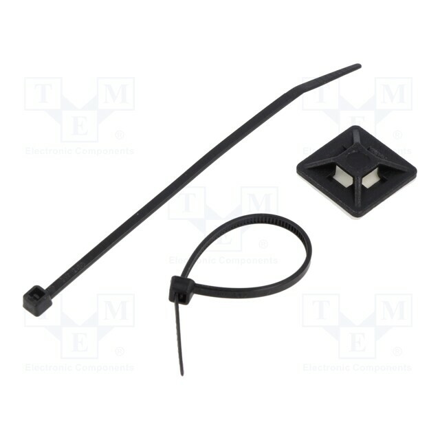 PARTEX Ties set; black; polyamide; 20pcs