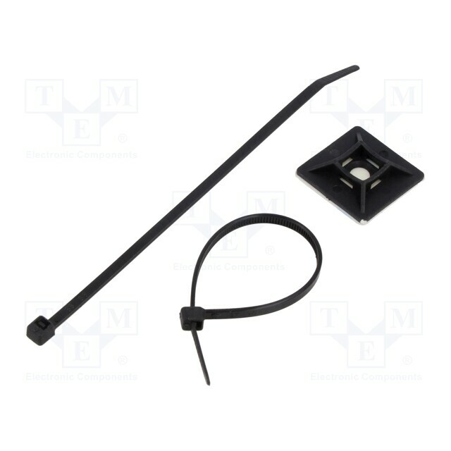 PARTEX Ties set; black; polyamide; 20pcs