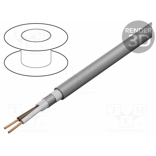 HELU Wire: control cable; SUPER-PAAR-TRONIC-340-C-PUR; 1x2x0