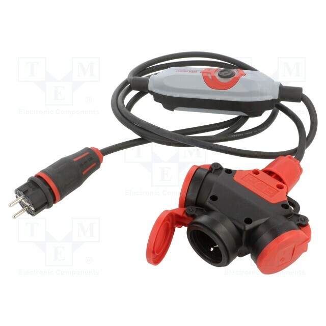 PCE Transition: adapter cable; 2P+PE; 230VAC