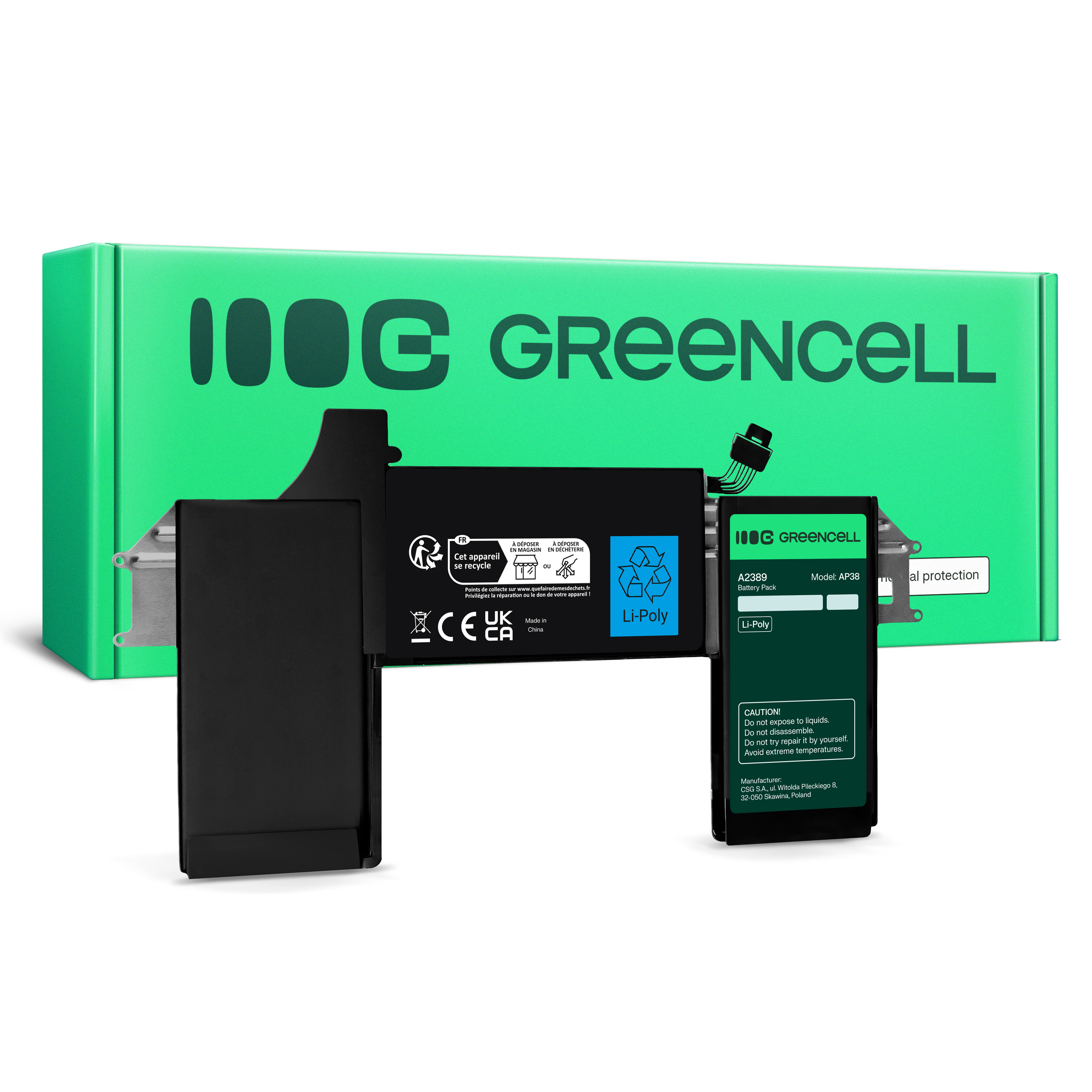 Green Cell Battery A2389 to Apple