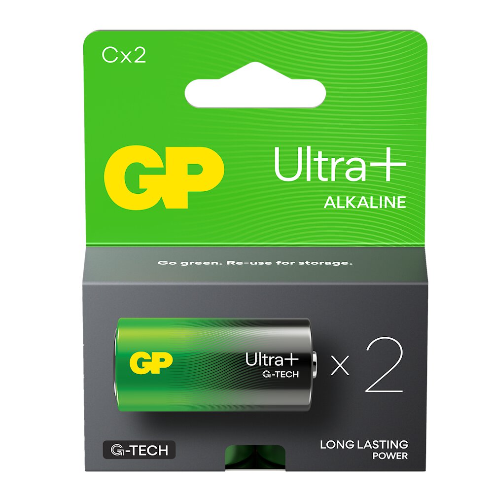 LR14 2BL GP Ultra+ Alkaline (G-TECH)