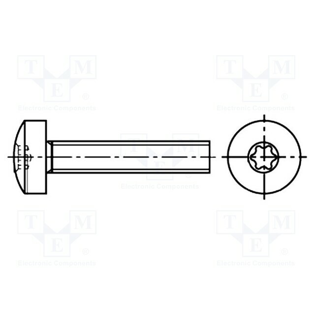 BOSSARD Screw; M5; M5x12; 0.8