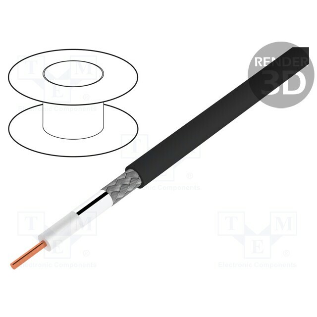 BELDEN Wire: coaxial; H155,RG58; 1x16AWG