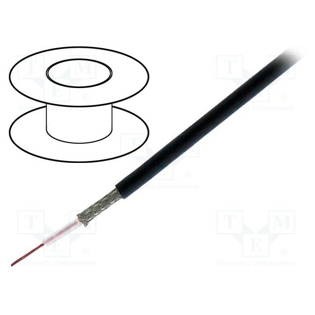 BELDEN Wire: coaxial; RG179; 1x30AWG; stranded