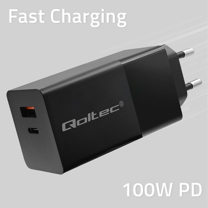 Qoltec 52382 GaN POWER PRO charger