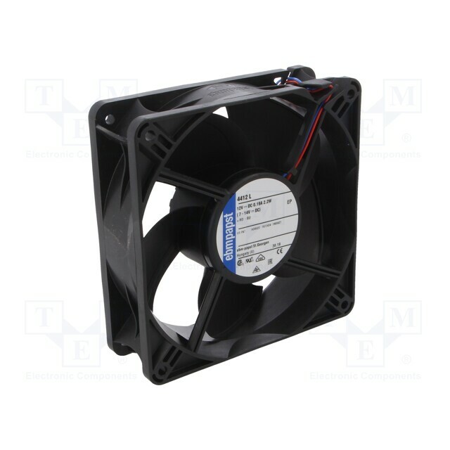 EBM-PAPST Fan: DC; 119x119x38mm; axial; 12VDC
