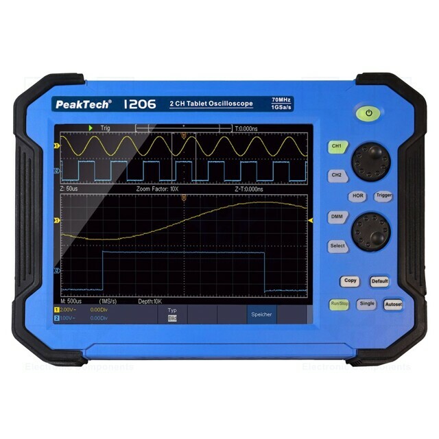 PEAKTECH Portable oscilloscope; 70MHz; 8bit; LCD