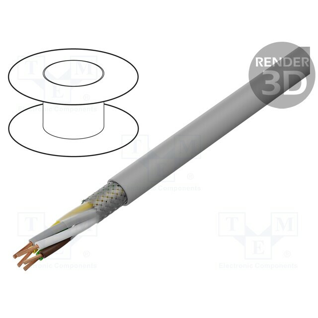 HELU Wire; LiY-CY; 5x0.34mm2; shielded