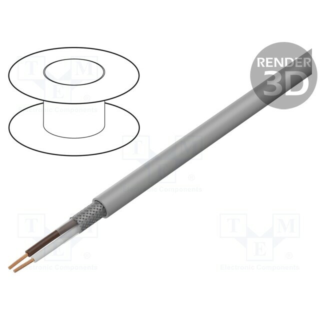 HELU Wire; LiY-CY; 2x0.34mm2; shielded