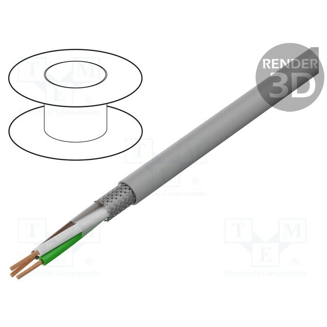 HELU Wire; LiY-CY; 3x0.34mm2; shielded