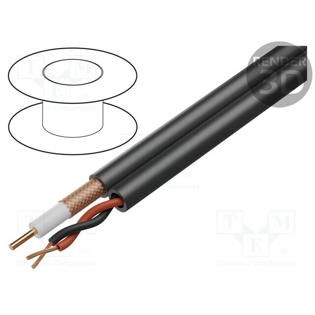 BELDEN Wire: coaxial; hybrid,RG59; 1x20AWG