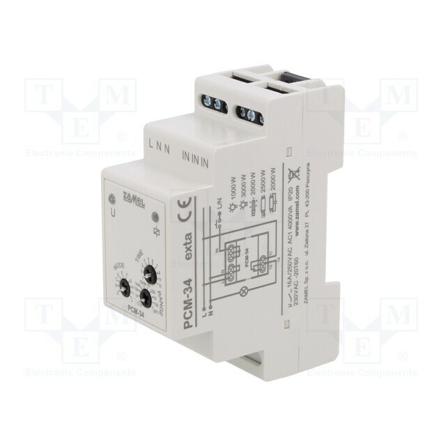 ZAMEL Timer; 0,1s÷10days; SPDT; 250VAC/16A
