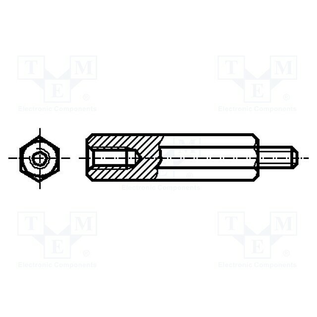 KEYSTONE Screwed spacer sleeve; 10mm; Int