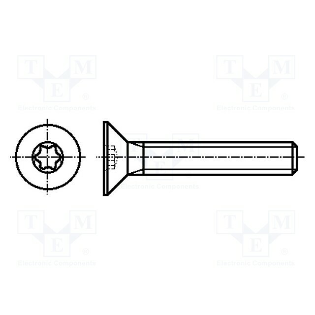 BOSSARD Screw; M3; M3x10; Head: countersunk