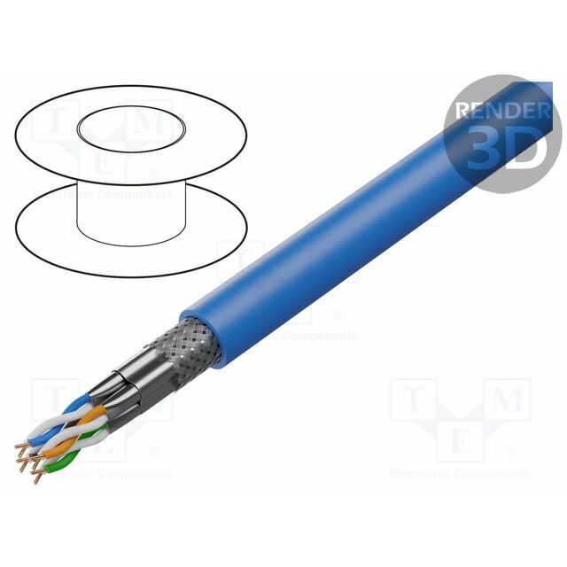 BELDEN Wire; S/FTP; Cat 6a; 4x2x23AWG