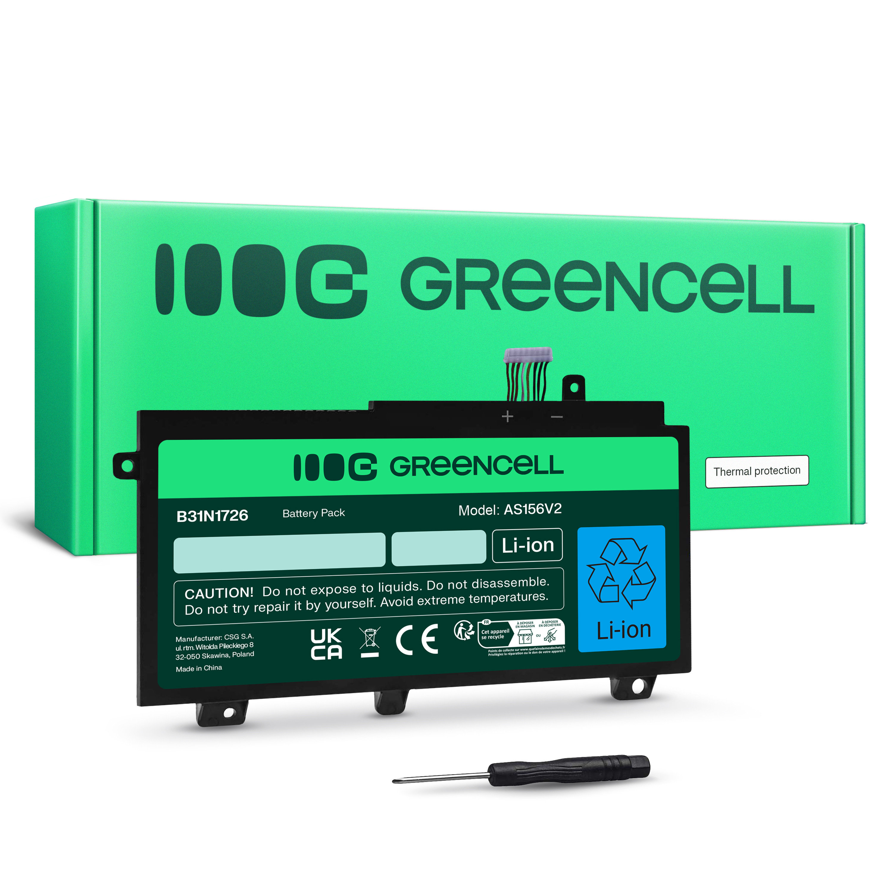 Green Cell Battery B31N1726 for Asus