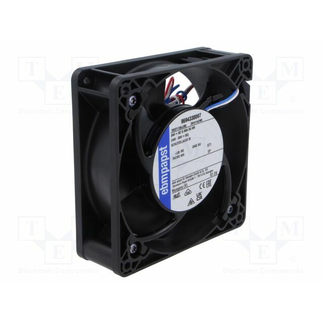 EBM-PAPST Fan: DC; 119x119x38mm; axial; 24VDC