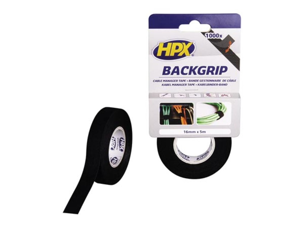 Cable manager tape - black 16mm
