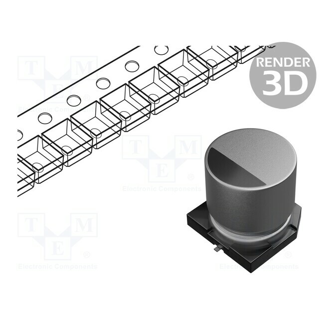 PANASONIC Capacitor: electrolytic; low ESR; SMD