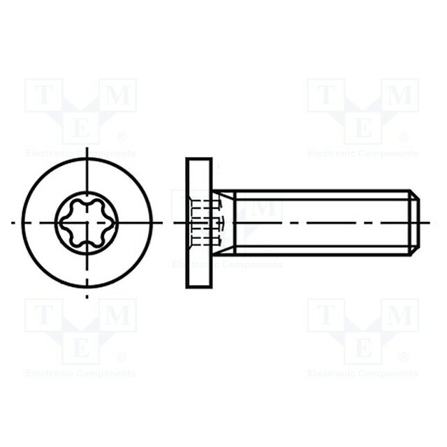 BOSSARD Screw; M4; M4x12; 0.7