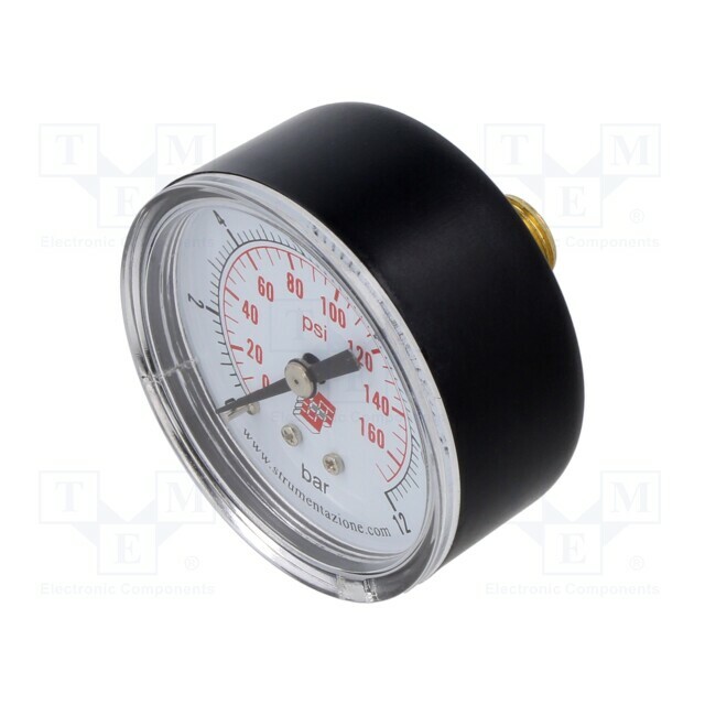 PNEUMAT Manometer; 0÷12bar; rear connection; Thread: