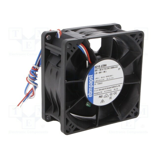 EBM-PAPST Fan: DC; 80x80x38mm; axial; 48VDC