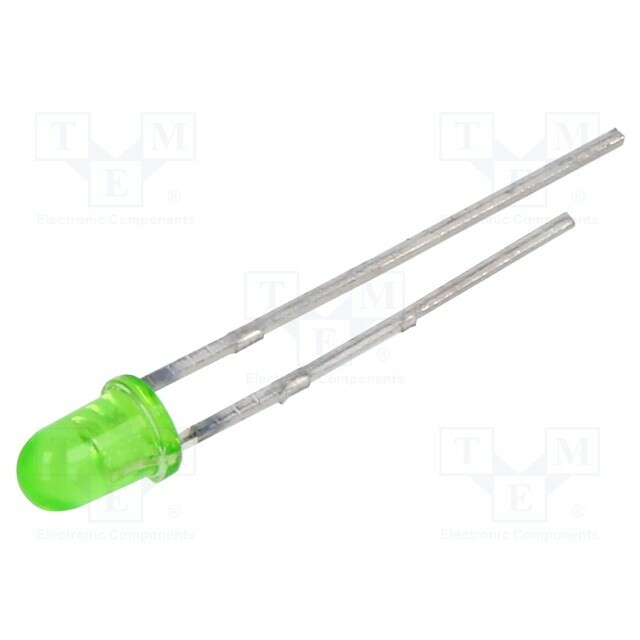 EVERLIGHT LED; yellow green; 3mm; 40mcd