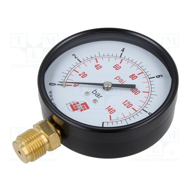 PNEUMAT Manometer; 0÷10bar; bottom connection; Thread: