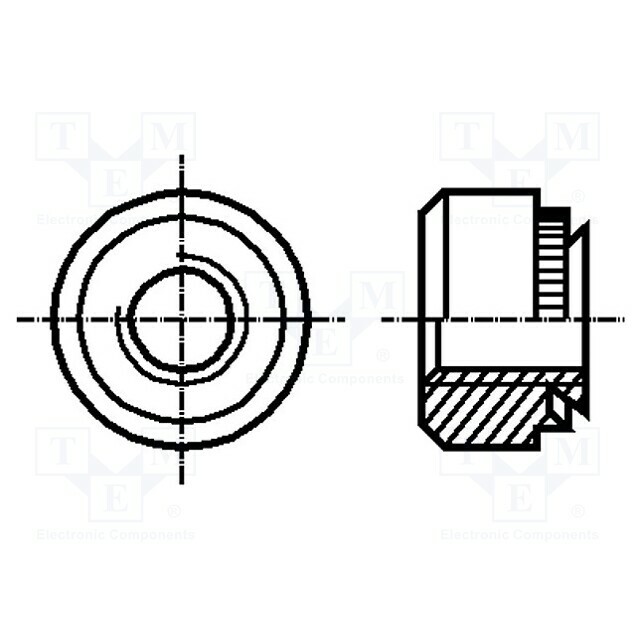BOSSARD Nut; round; M4; A1 stainless