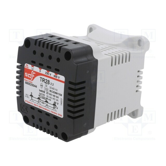 DF ELECTRIC Transformer: mains; 25VA; 230VAC