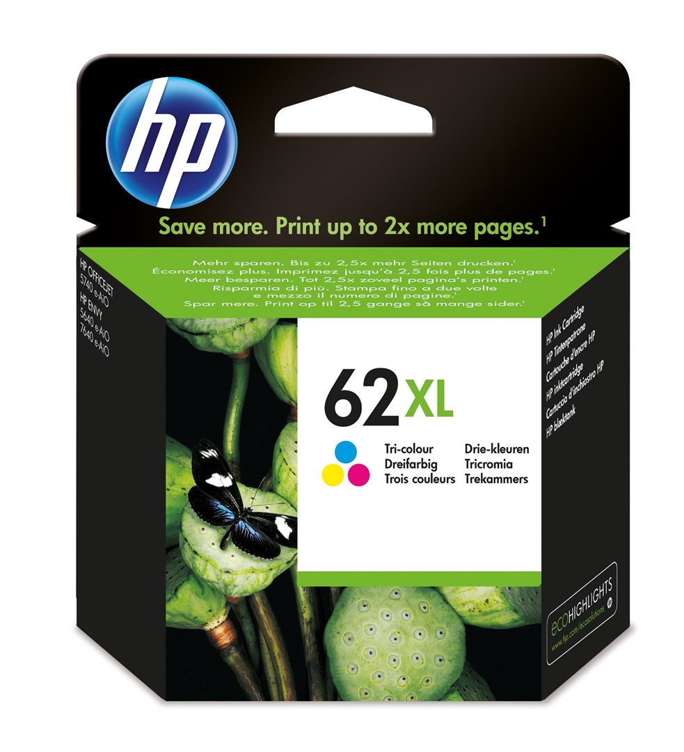 HP 62XL Tri-color Ink Cartridge |
