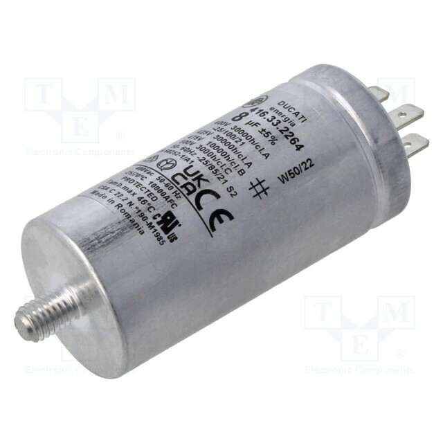 DUCATI ENERGIA Capacitor: polypropylene; motors, run