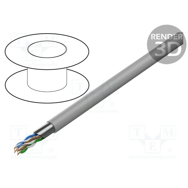 BELDEN Wire; F/UTP; Cat 6; 4x2x23AWG